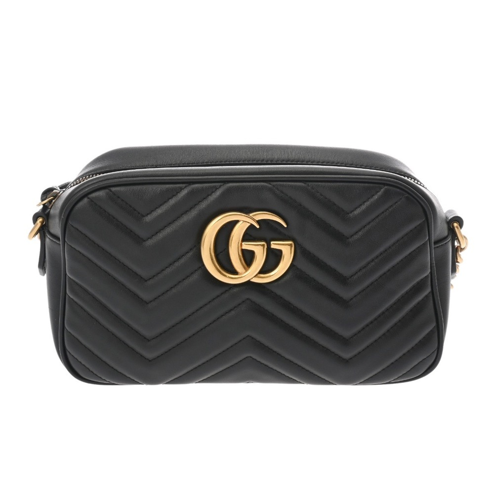 Gucci GG Marmont Camera Bag Black Leather Shoulder